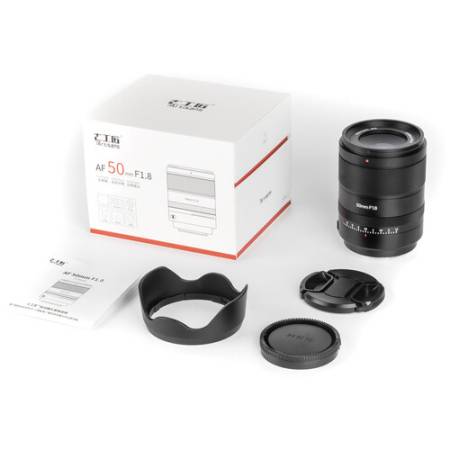 7Artisans AF 50mm F1.8 Full Frame - obiektyw, zestaw